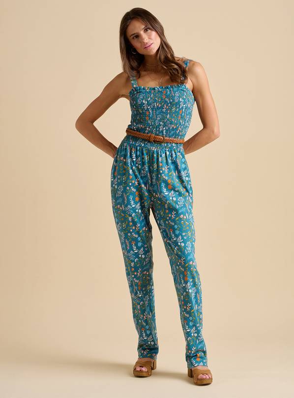 BRAKEBURN Teal Shoreline Meadow Jumpsuit 10