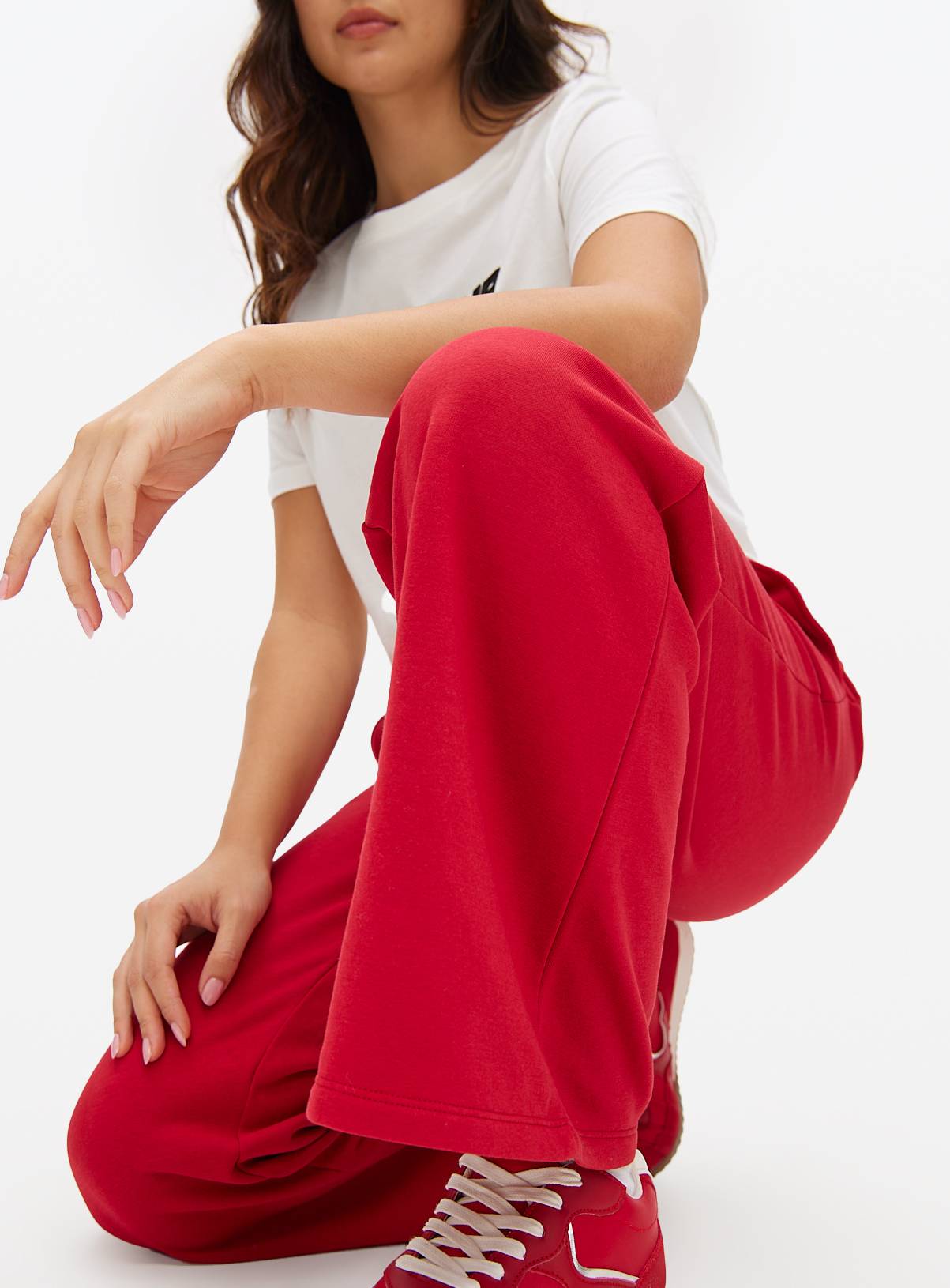 Red Core Wide Leg Joggers XL - Image 2
