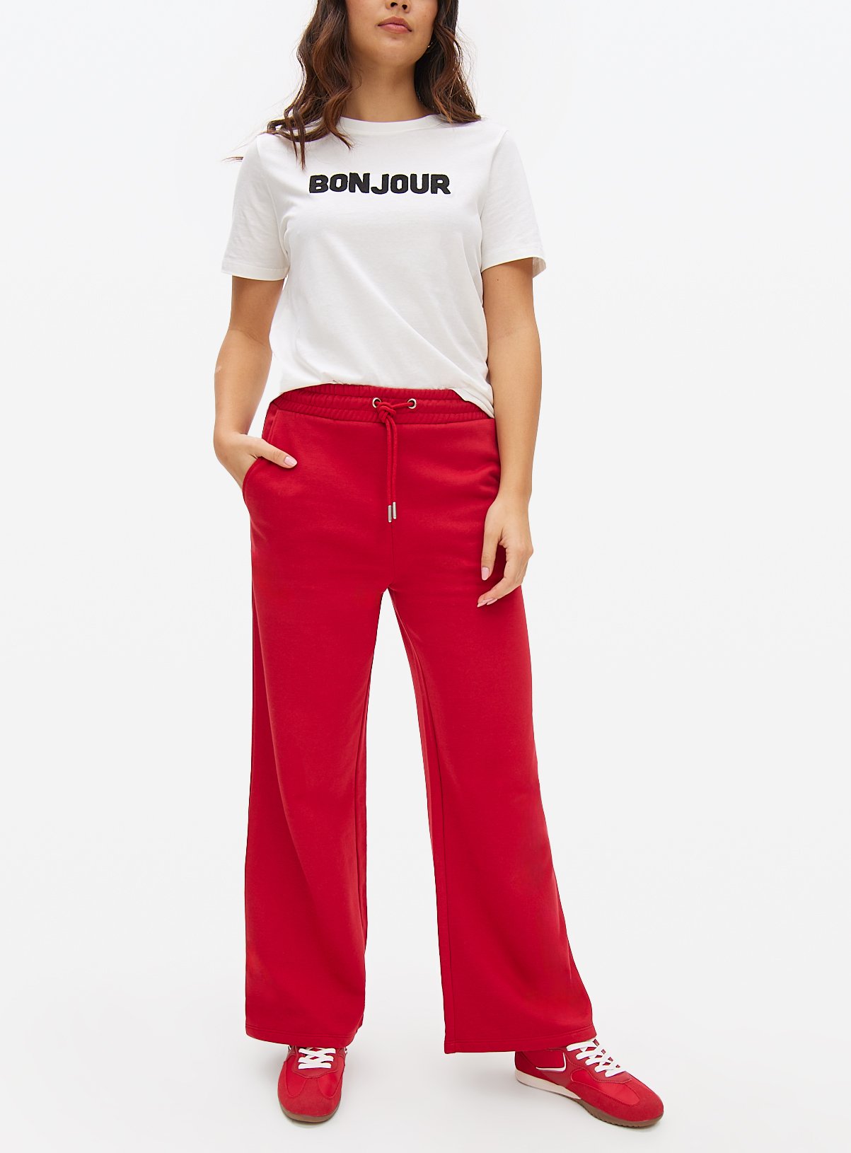 Red Core Wide Leg Joggers XL - Image 3 thumbnail