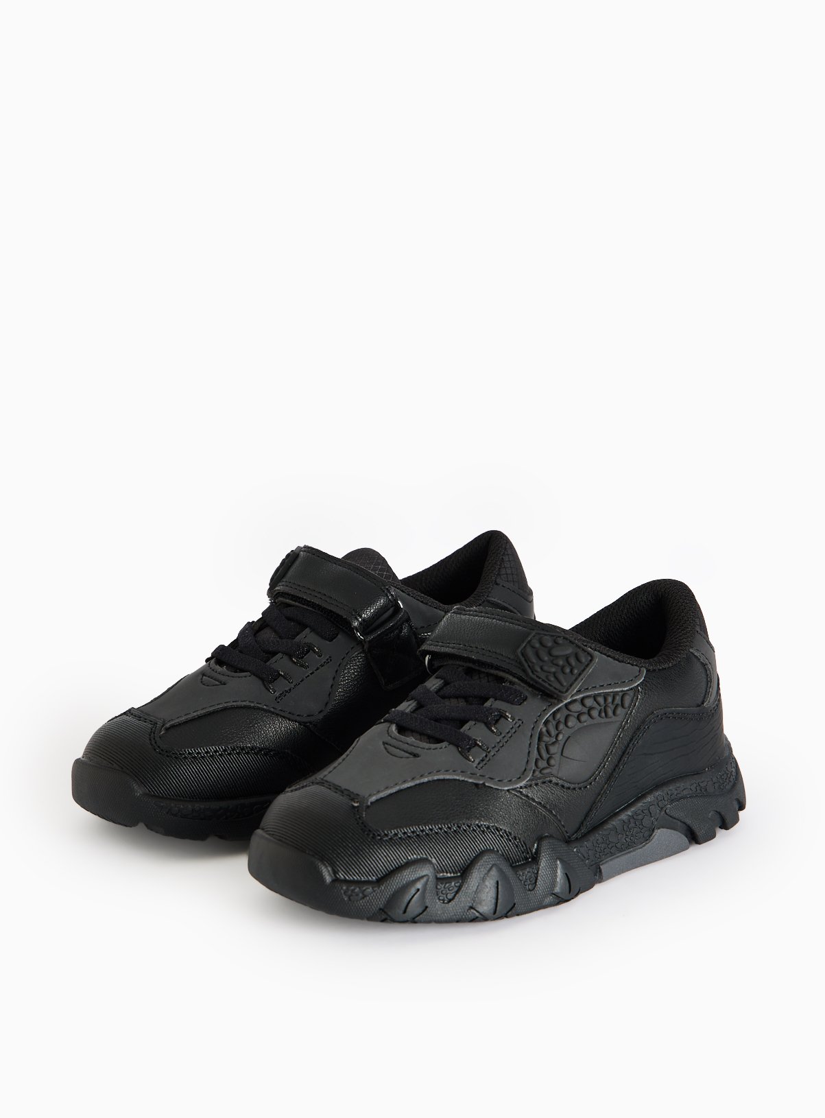 Black Black Dino Design Light Up School Shoes - Tu by Sainsbury's