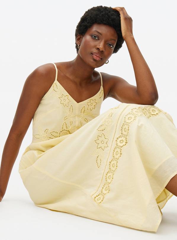 Sainsbury's Tu Yellow Dress Buy Yellow Cutwork Midaxi Strappy