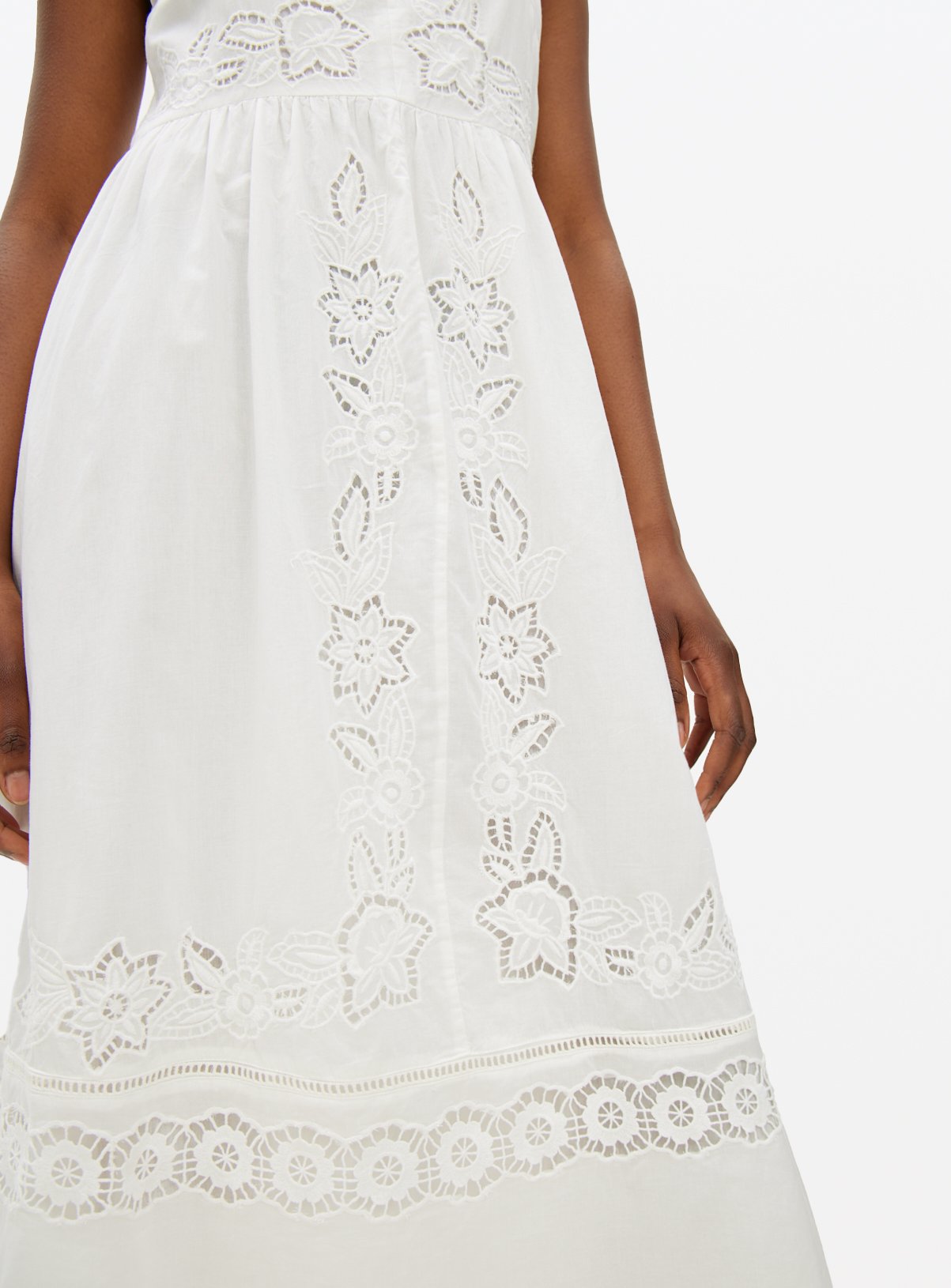 White Cutwork Midaxi Strappy Dress 10 - Image 3 thumbnail