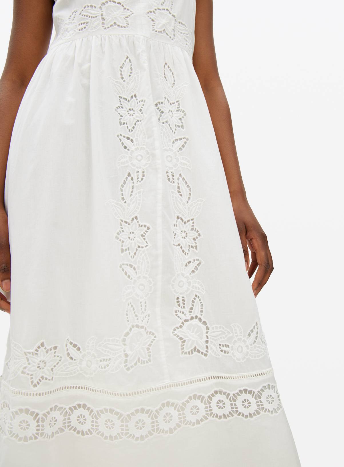 White Cutwork Midaxi Strappy Dress 10 - Image 3