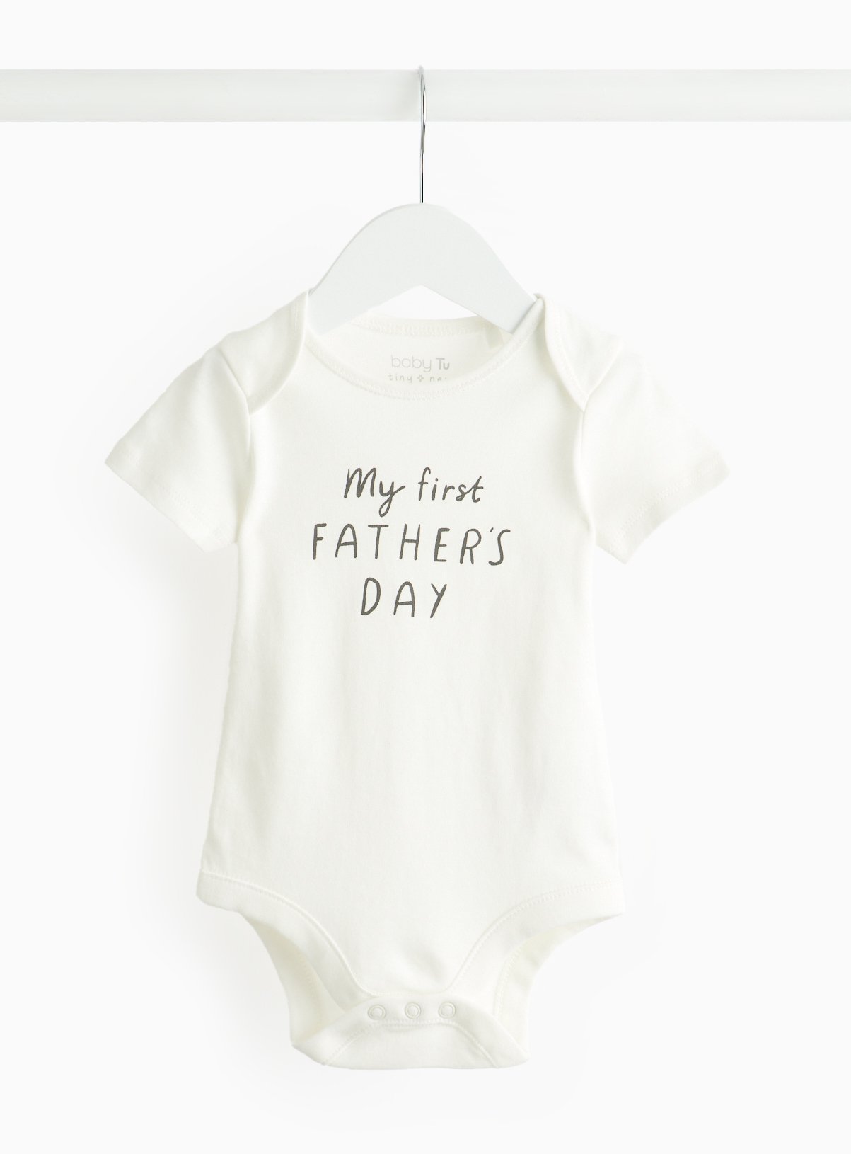 White White Cream My First Father's Day Bodysuit (6-9 Months) - Tu by Sainsbury's