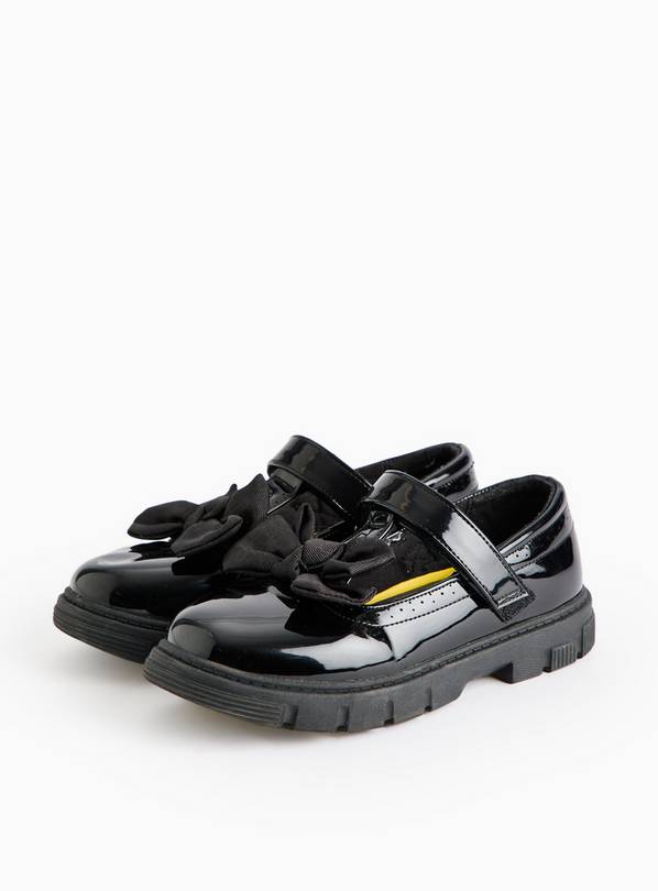 Magic Feet Patent Bow T-Bar School Shoes 10 Infant