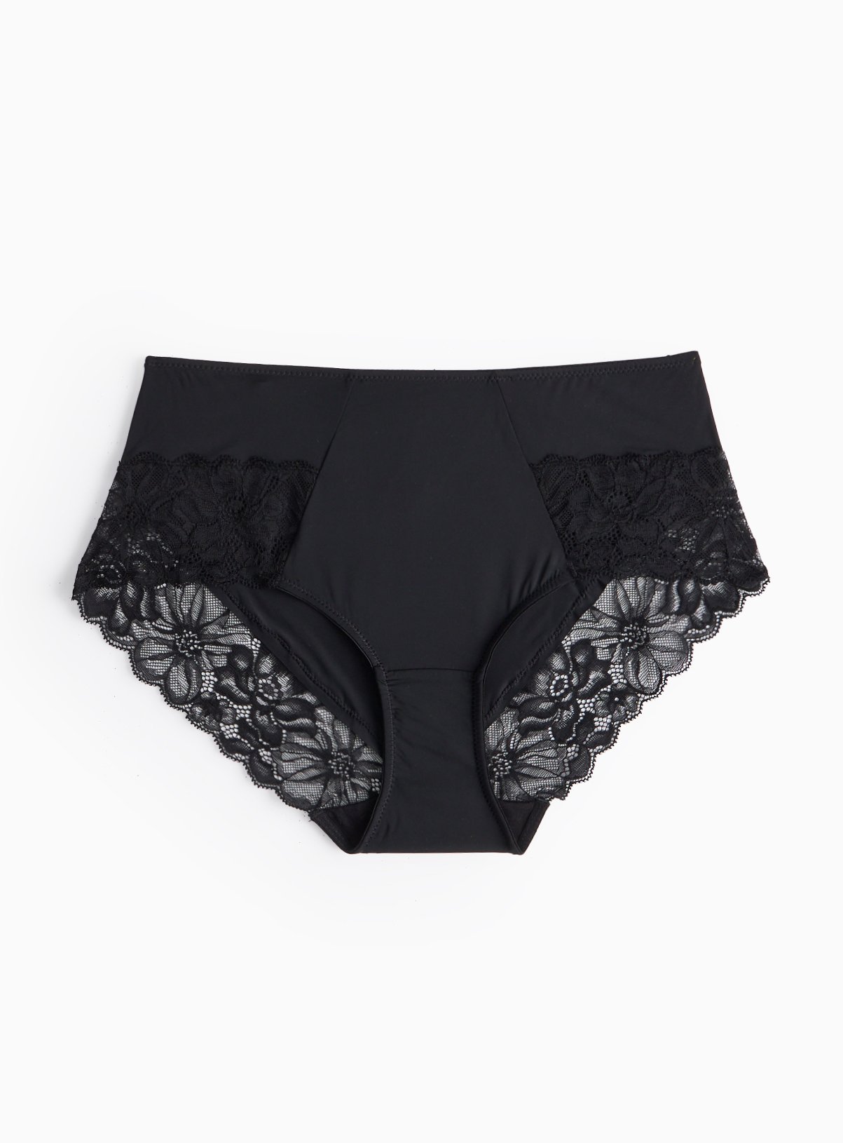 Black Floral Lace Midi Knickers 3 Pack 10 - Image 2 thumbnail