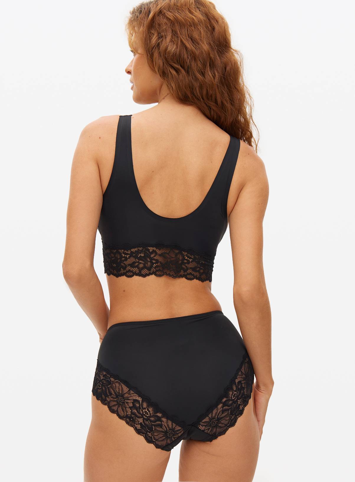 Black Floral Lace Midi Knickers 3 Pack 10 - Image 4