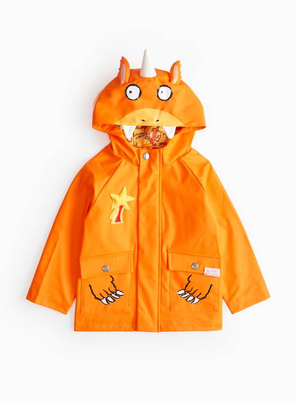 Zog Character Print Orange Rain Mac 2-3 years