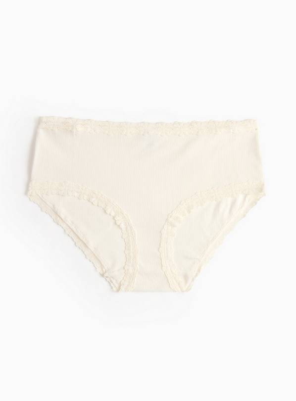 White Floral Lace Shorts Knickers 16