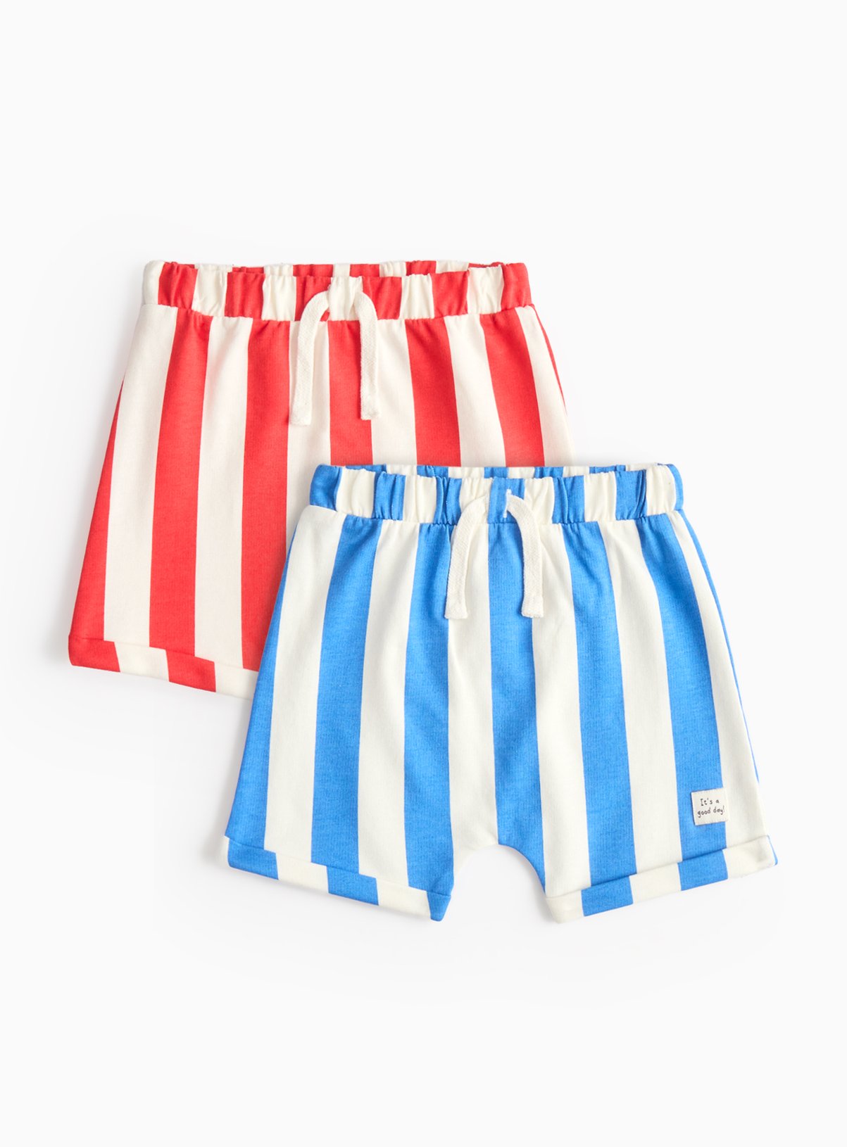 Bright Striped Shorts 2 Pack (6-9 Months) - Tu by Sainsbury's