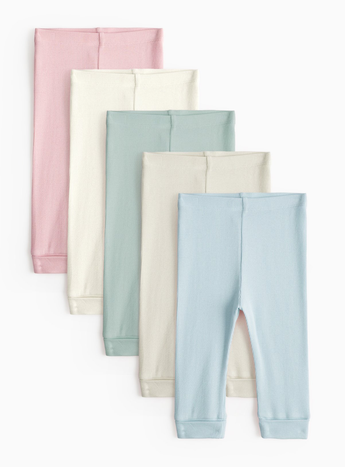 Pastel Rib Leggings 5 Pack (12-18 Months) - Tu by Sainsbury's