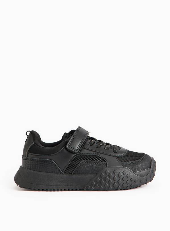 Faux Leather Panel Retro Style Trainers 12 Infant