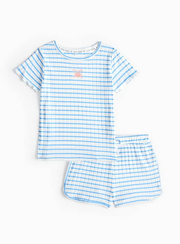 Blue Stripe Short Pyjama Set 8-9 years