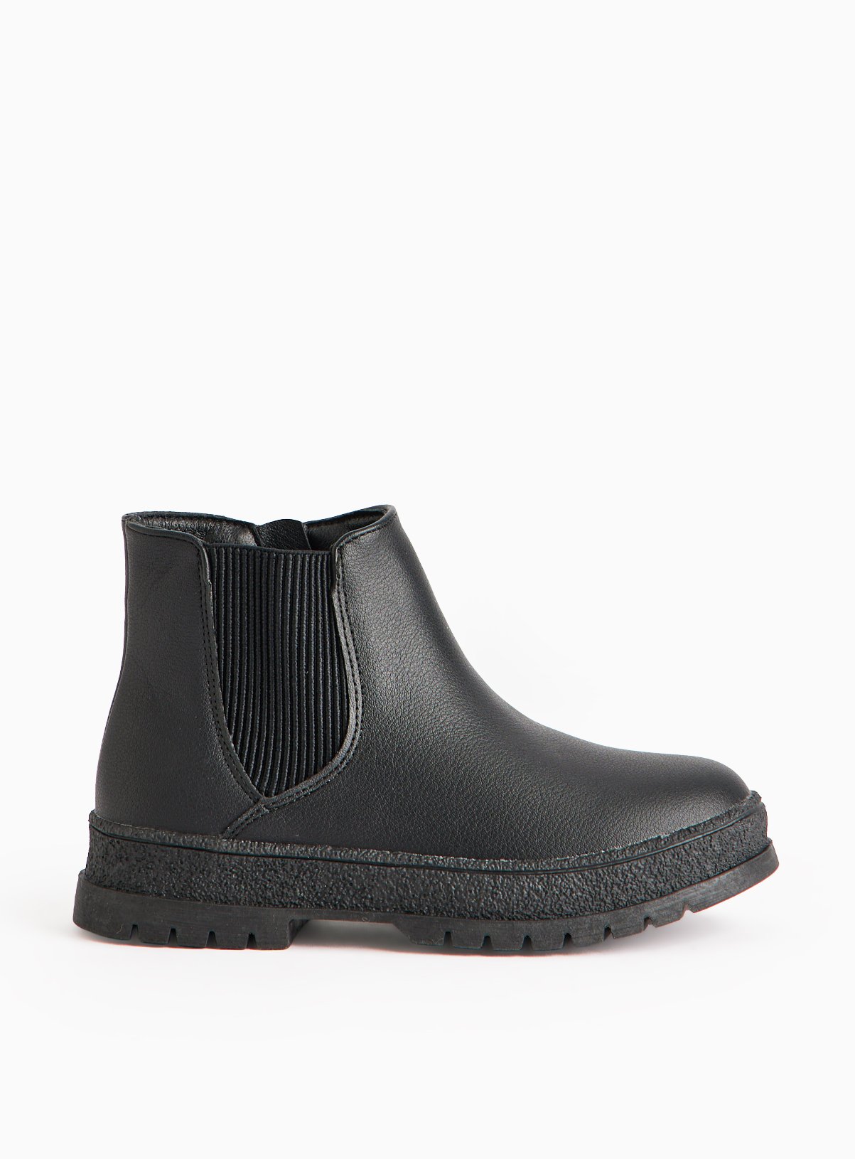 Black Black Faux Leather Chelsea Boots - Tu by Sainsbury's