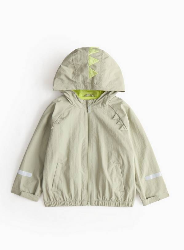 Novelty Dinosaur Green Rain Mac  2-3 years