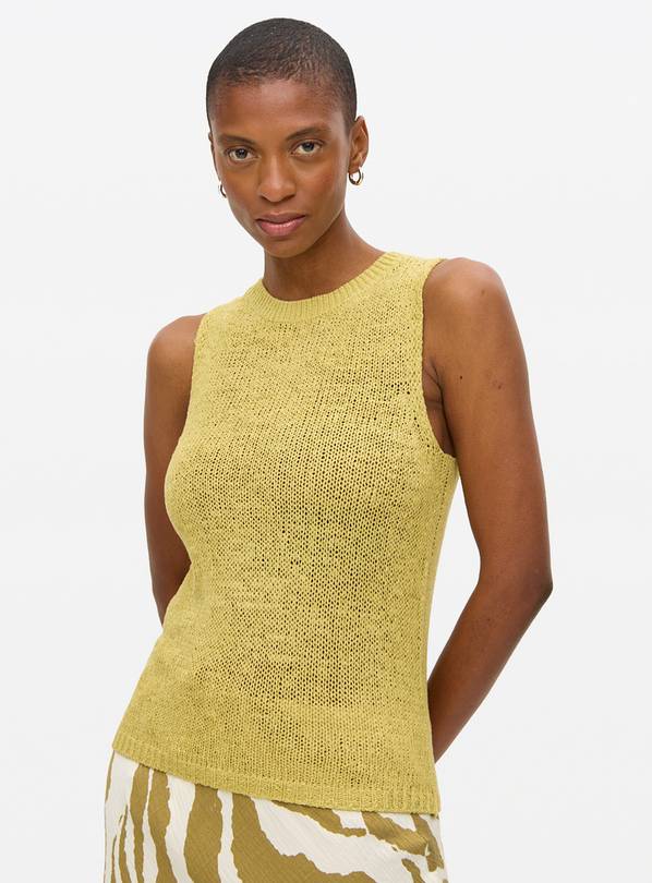 Lime Sleeveless Knit Vest S