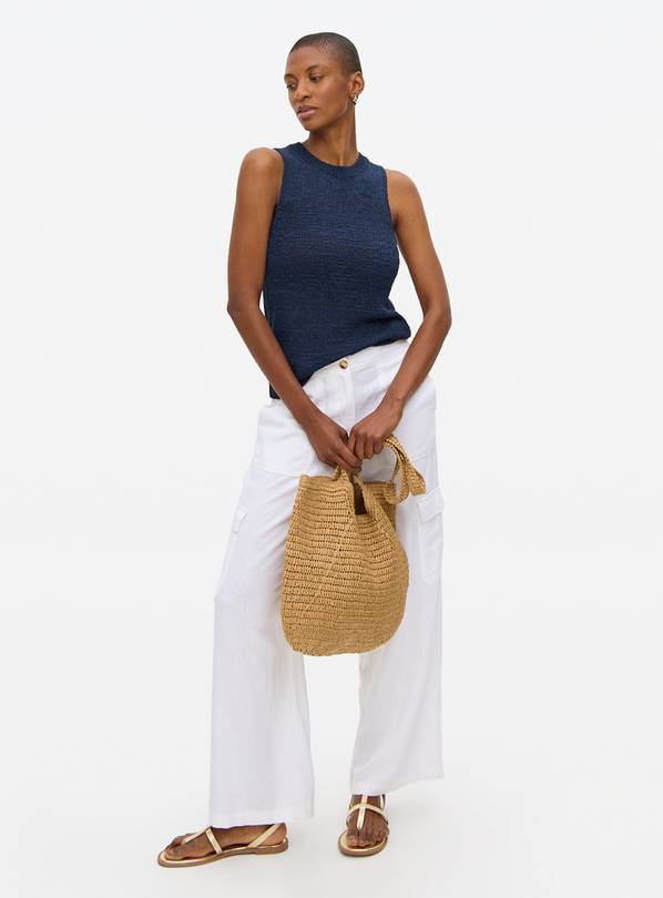 Navy Sleeveless Knit Vest M