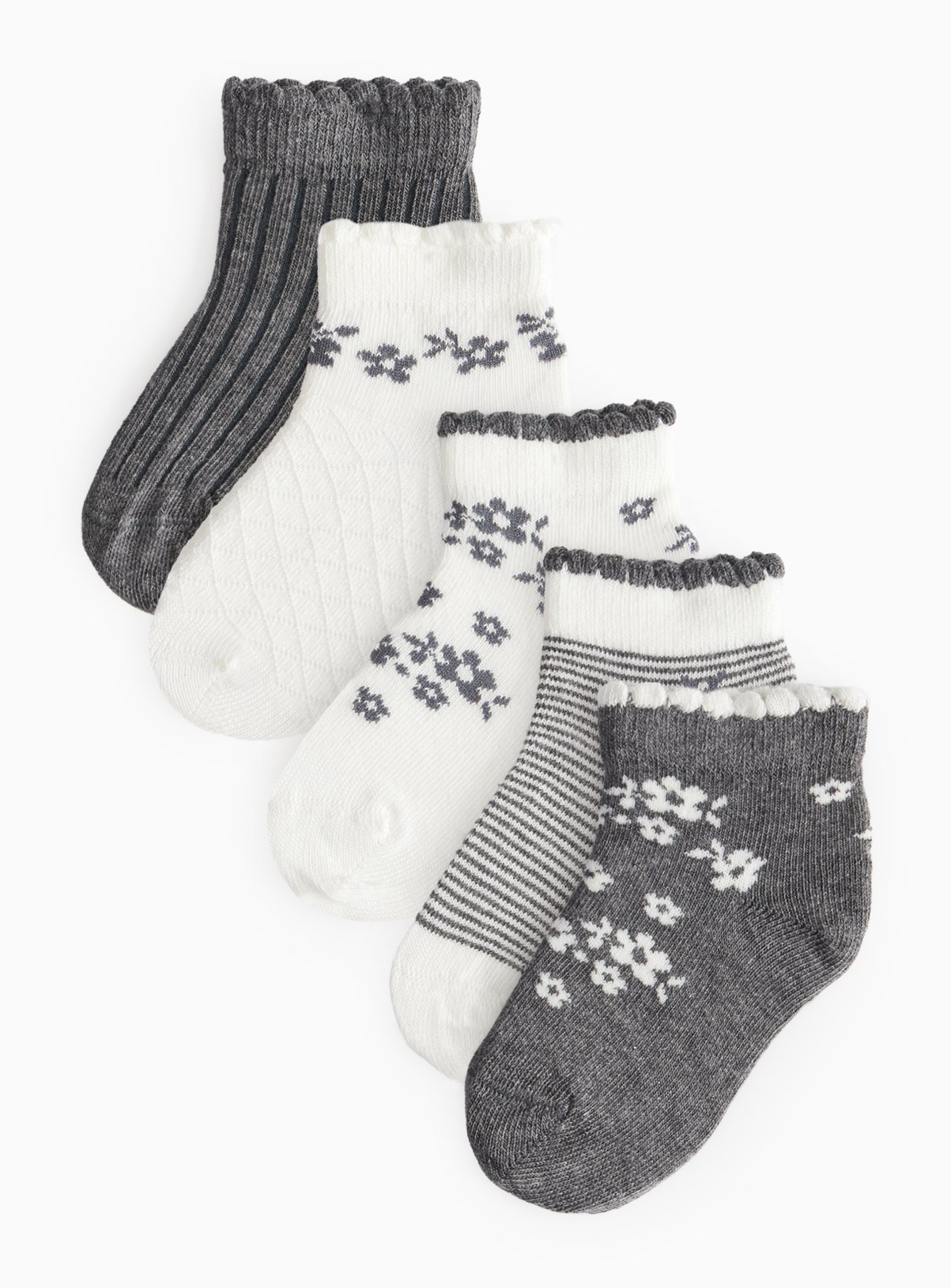 Mono Flower Socks 5 Pack - Tu by Sainsbury's