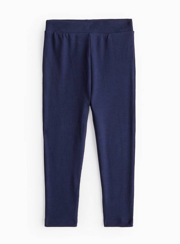 Navy Ribbed Leggings 5-6 years