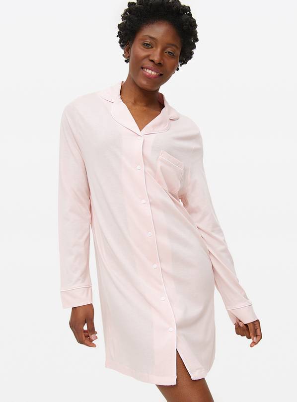 Pink Modal Blend Night Shirt L