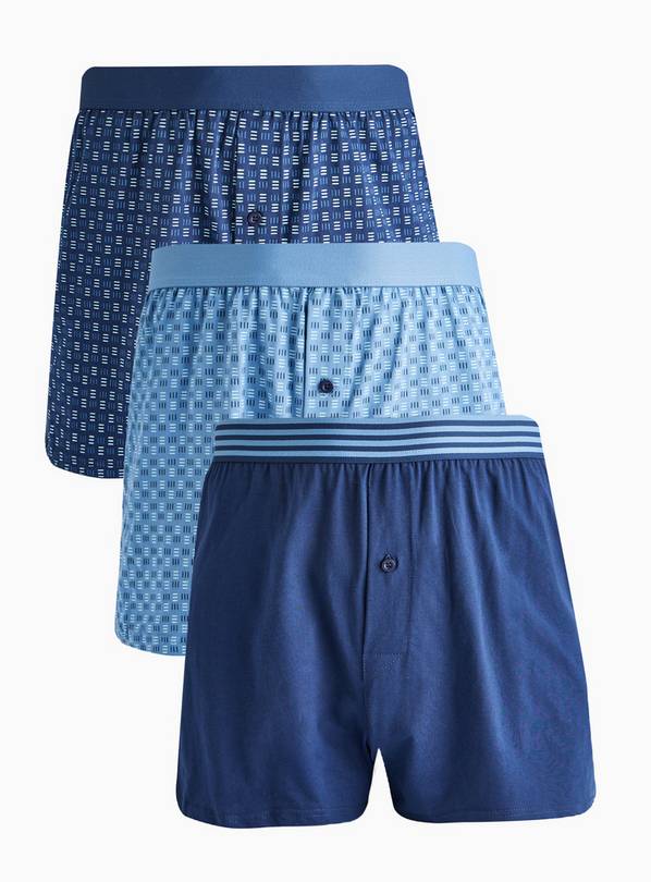 Dashed Geo Print Boxers 3 Pack M