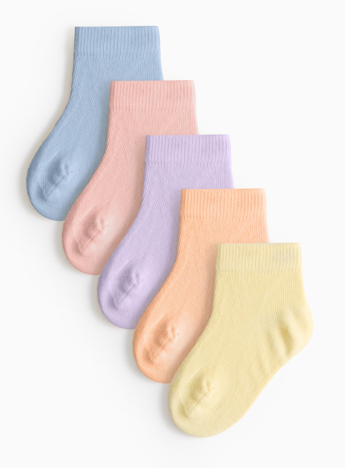 Pastel Socks 5 Pack (6-12 Months) - Tu by Sainsbury's