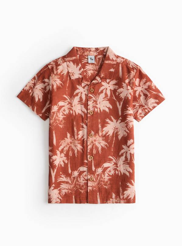 Rust Palm Printed Shirt 5 years