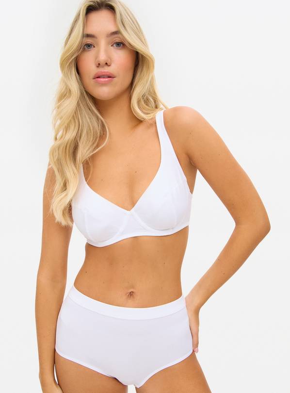 White COOLMAX® 3 Part Bra 36A