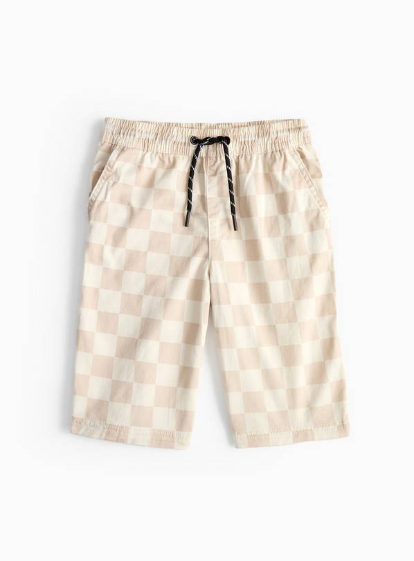 Stone Checked Skater Shorts 5 years