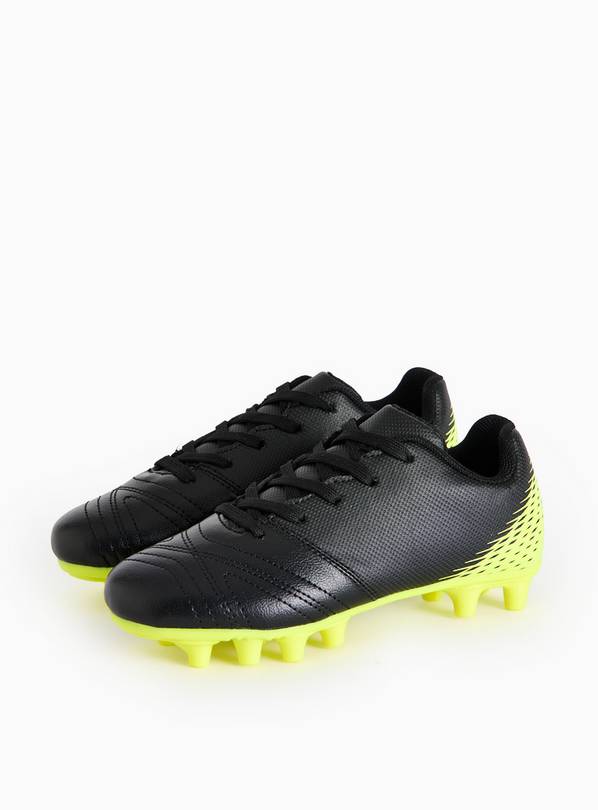 Black Neon Contrast Studded Football Trainers 1
