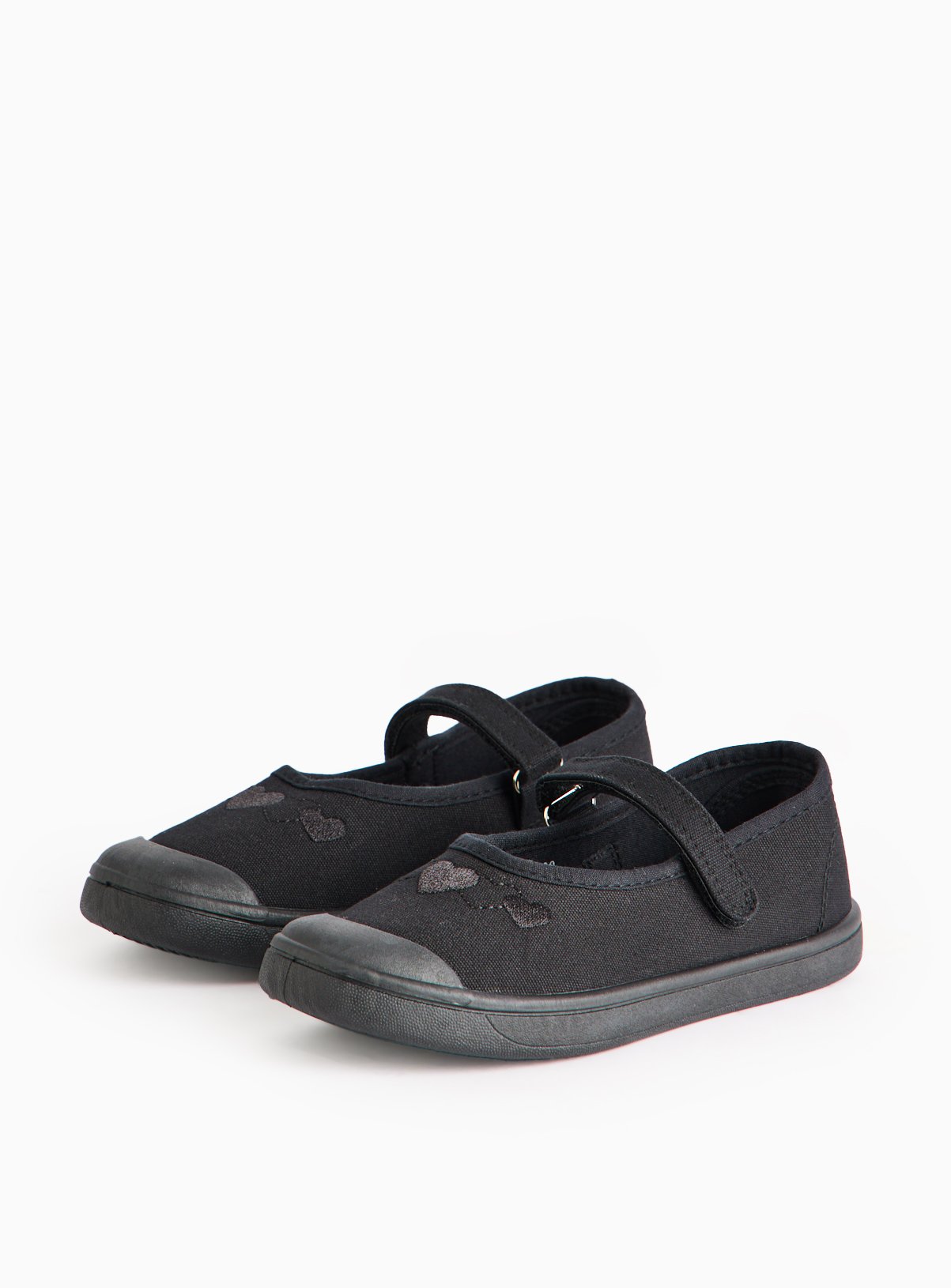 Black Black Plimsolls Mary-Jane School Shoes - Tu by Sainsbury's