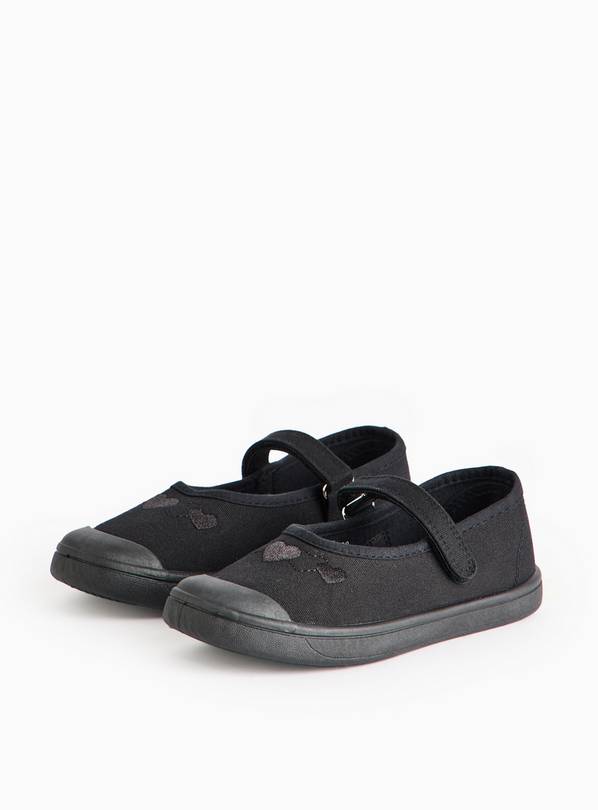 Plimsolls Mary-Jane School Shoes  10 Infant