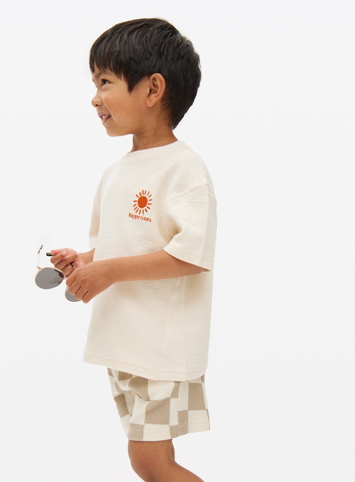 Beige Jersey T-Shirt & Shorts Set 6-7 years