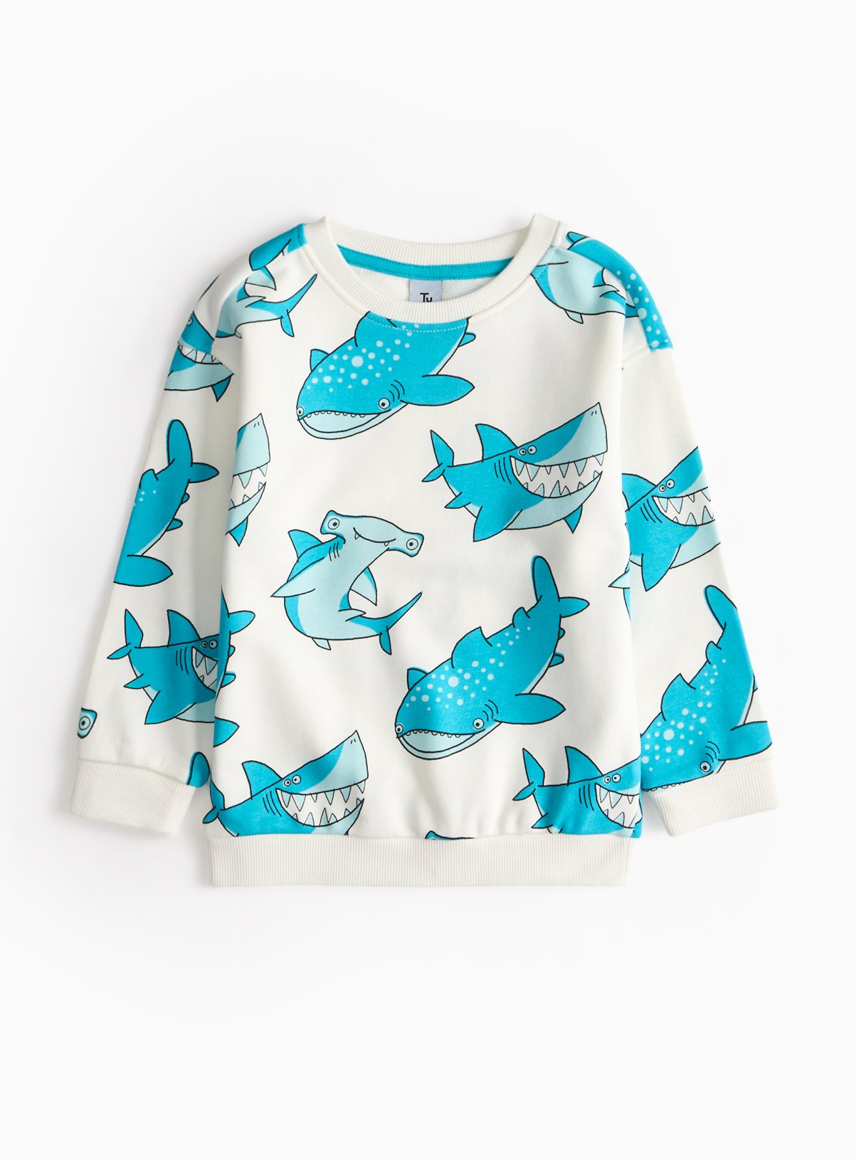 White White Crew Neck Sweatshirt (4-5 Years) - Tu by Sainsbury's