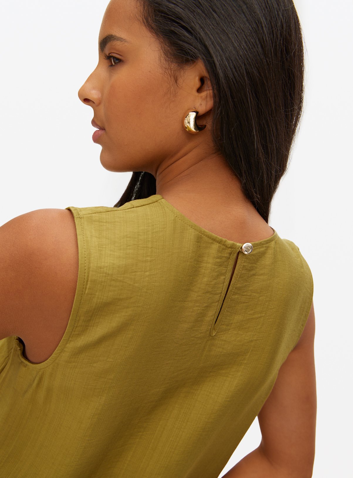 Green Sleeveless Shell Top 18 - Image 3 thumbnail