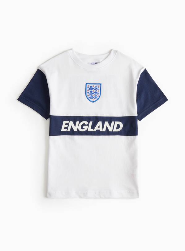 Licensed England Football T-Shirt In White 4 years