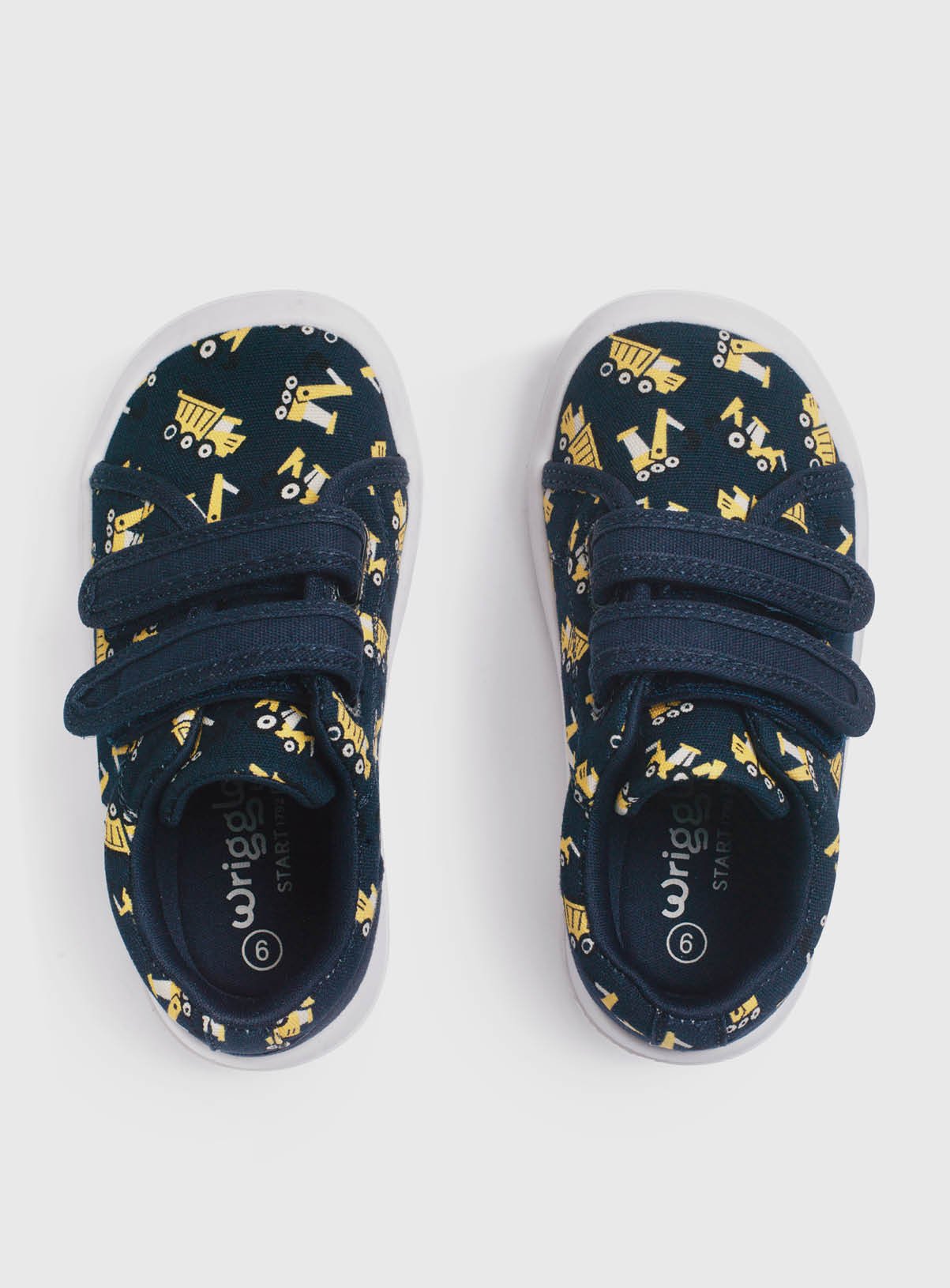 START-RITE Wriggles Navy Digger Double Strap Canvas Shoes 3 Infant - Image 2 thumbnail