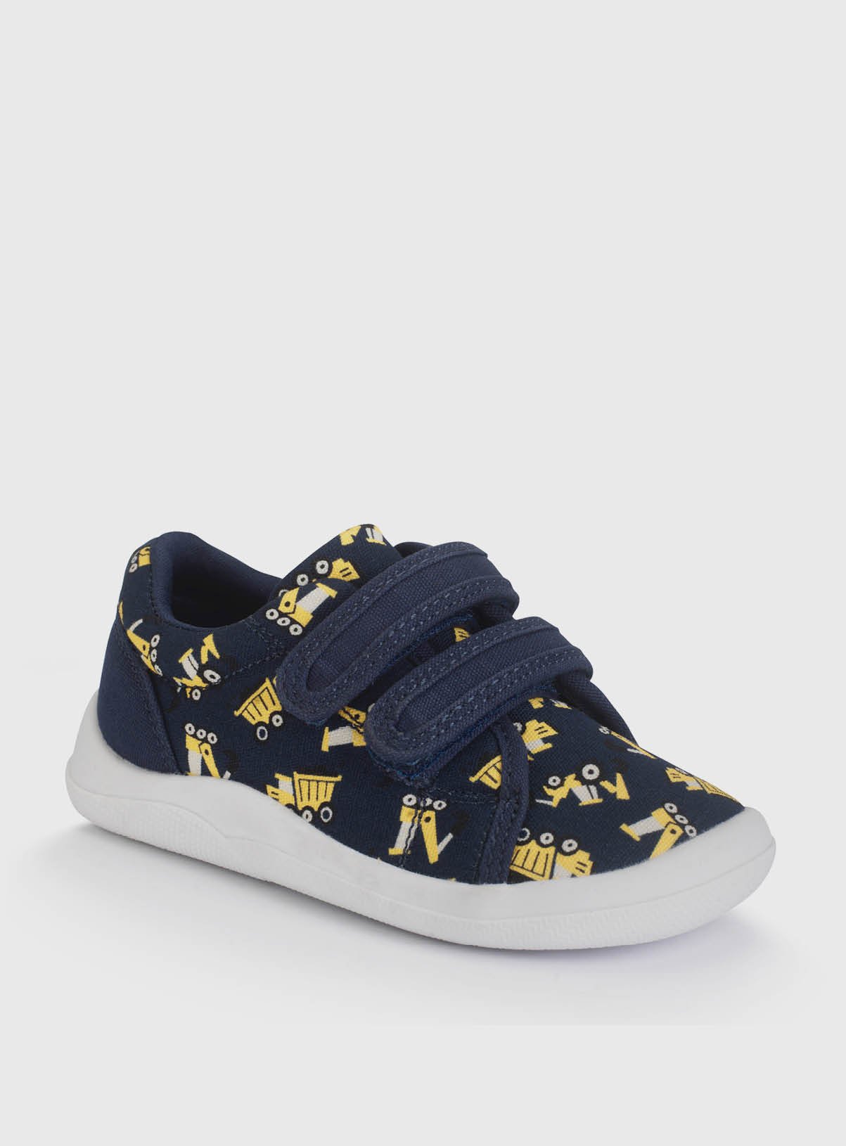START-RITE Wriggles Navy Digger Double Strap Canvas Shoes 3 Infant - Image 3 thumbnail