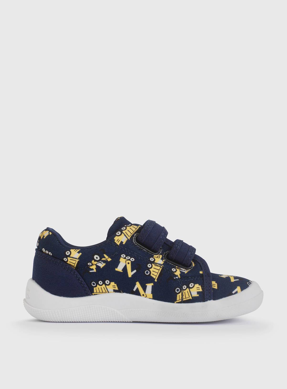 START-RITE Wriggles Navy Digger Double Strap Canvas Shoes 3 Infant - Image 4