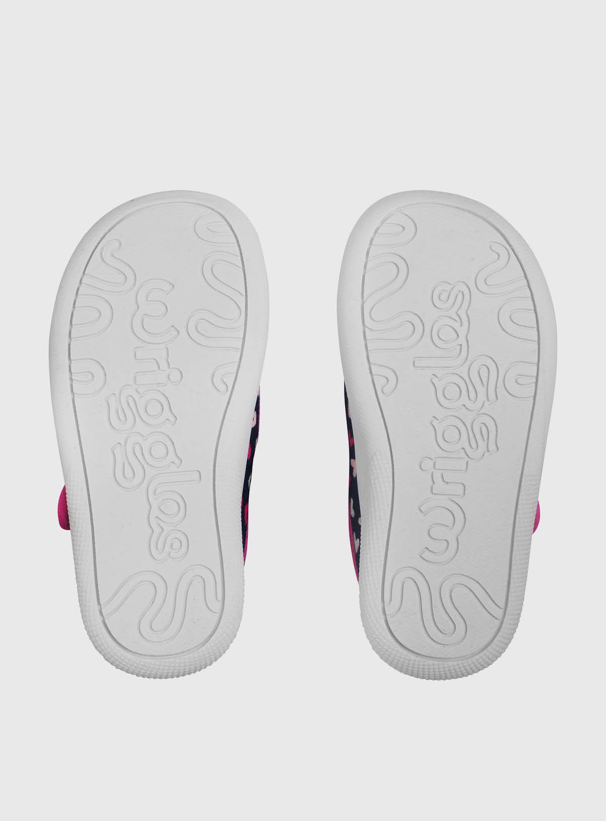 START-RITE Wriggles Navy/Pink Hearts T Bar Canvas Shoes 3.5 Infant - Image 5