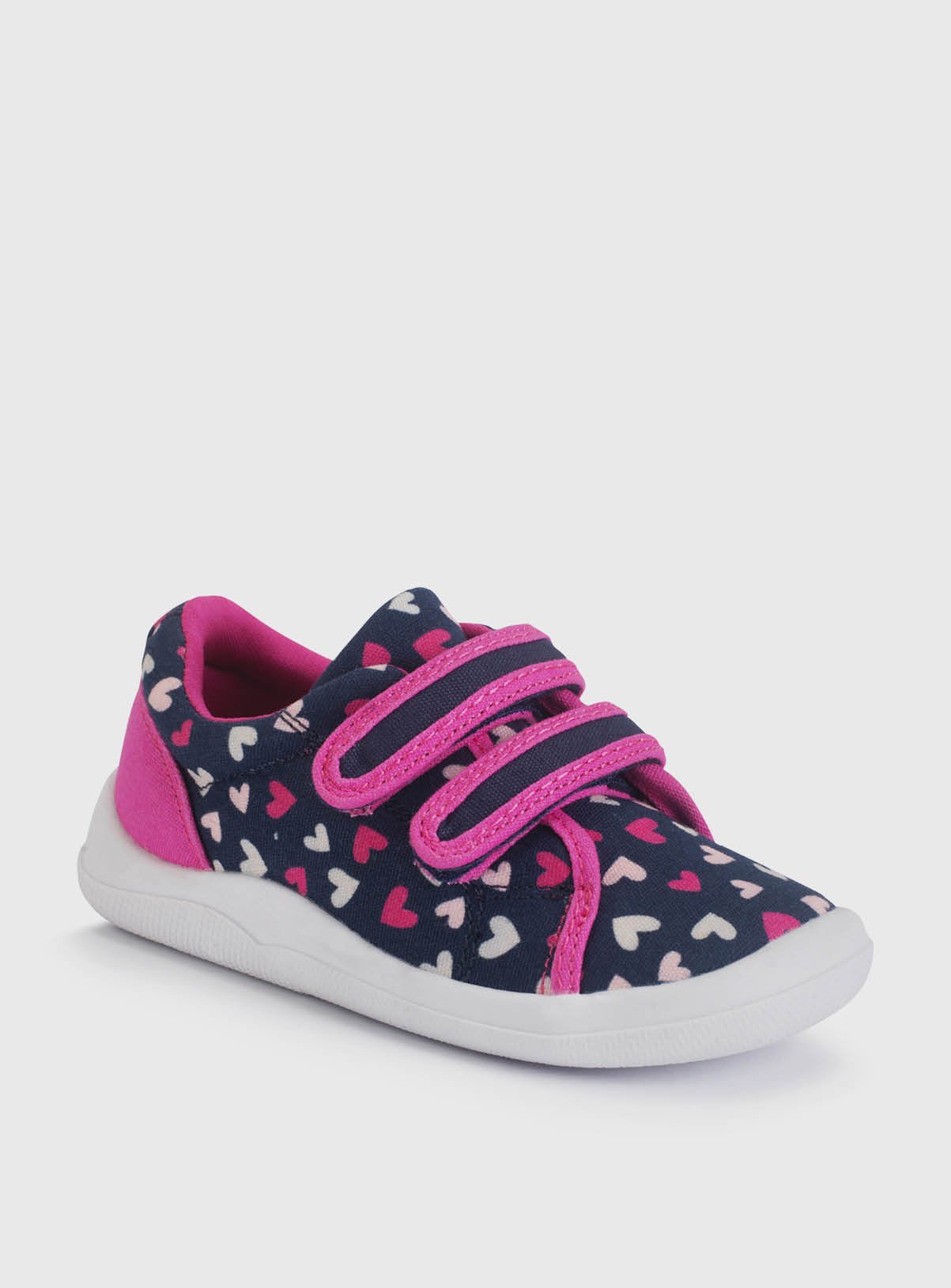 START-RITE Wriggles Pink Polka Dot Double Strap Canvas Shoes 6.5 Infant - Image 3 thumbnail