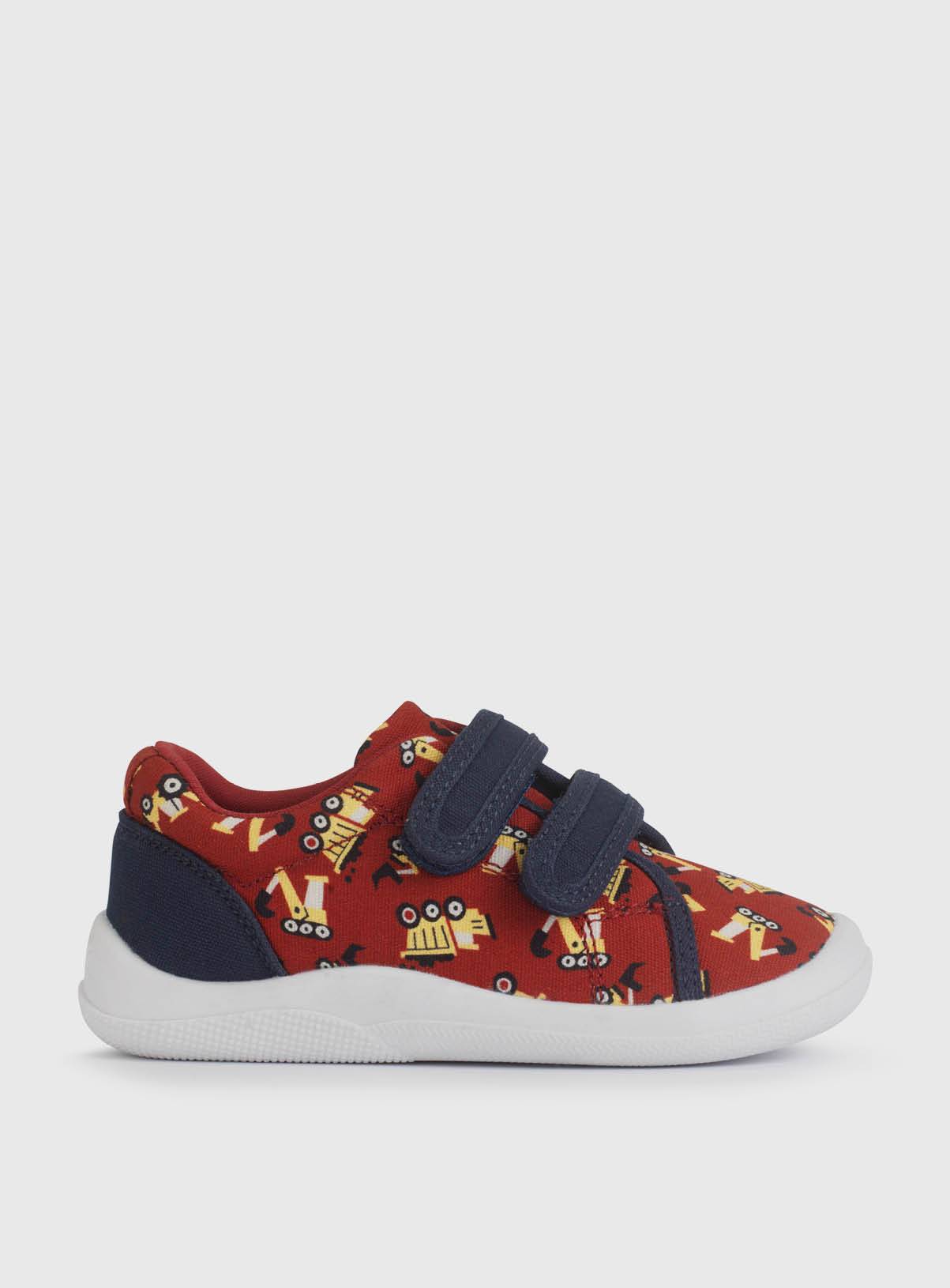 START-RITE Wriggles Red Digger Double Strap Canvas Shoes 6.5 Infant - Image 1