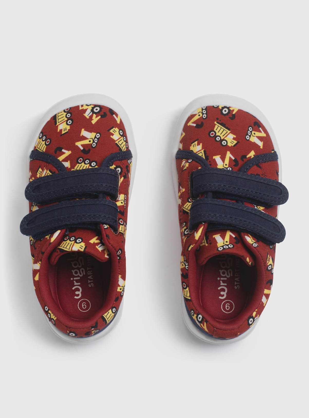START-RITE Wriggles Red Digger Double Strap Canvas Shoes 6.5 Infant - Image 2 thumbnail