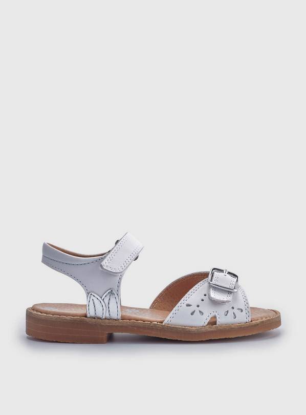 START-RITE Holiday White Leather Sandals 7 Infant