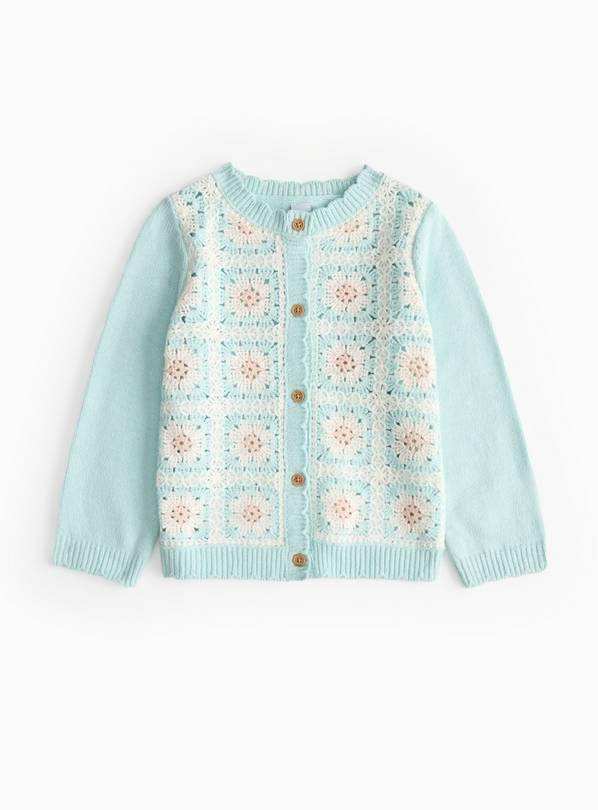 Flower Patterned Crochet Cardigan 1-2 years