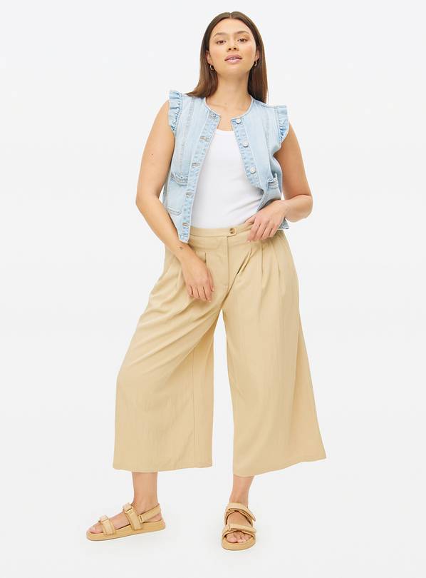 Stone Pleated Wide Leg Culottes 22