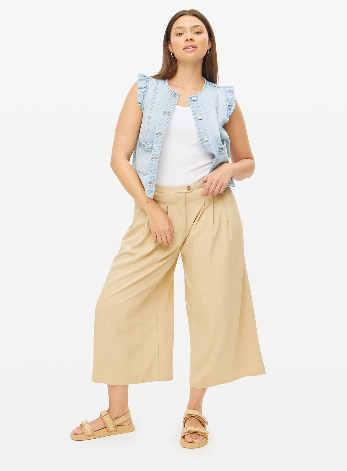 Stone Pleated Wide Leg Culottes 22 - Image 1