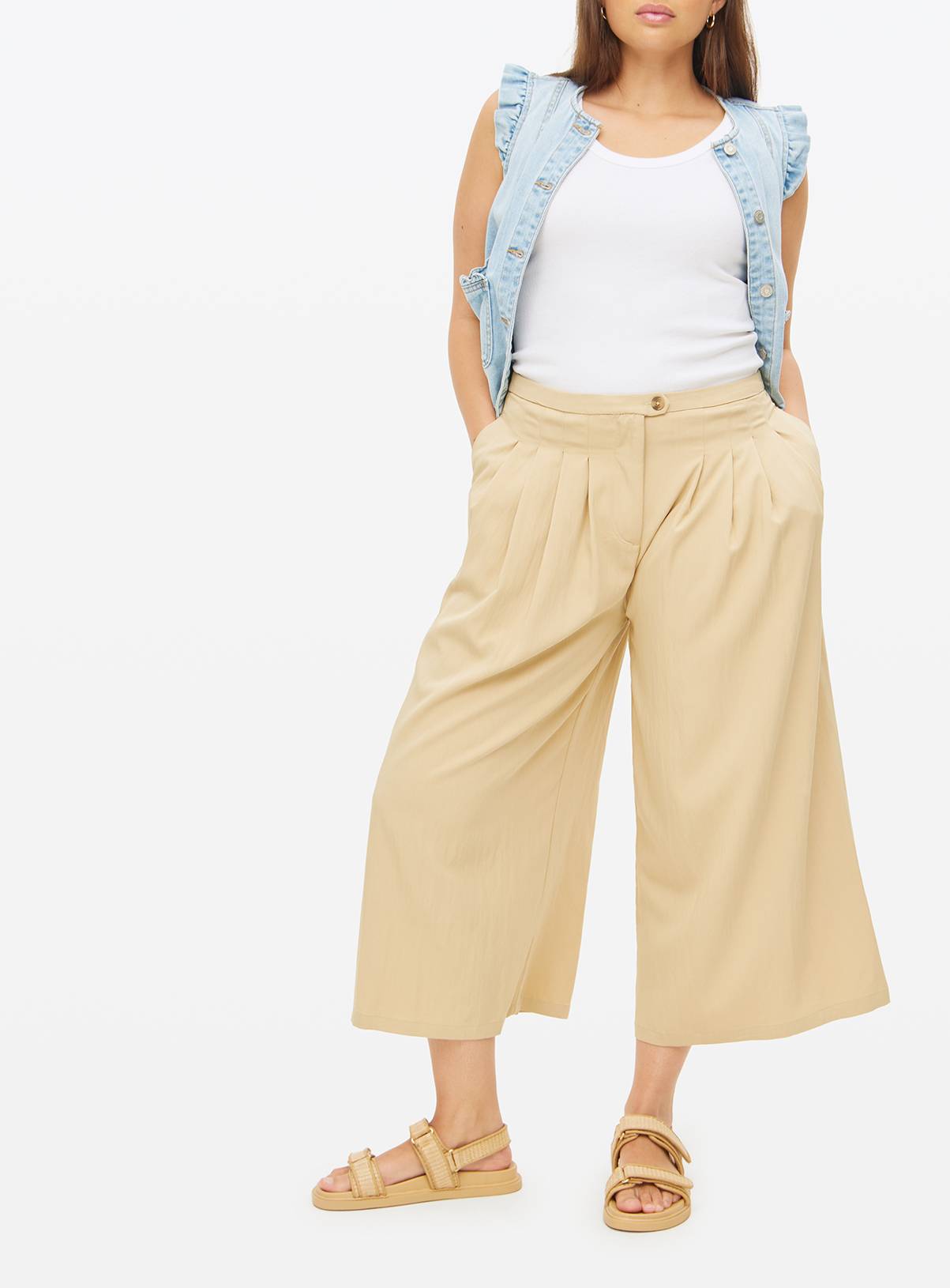 Stone Pleated Wide Leg Culottes 22 - Image 2