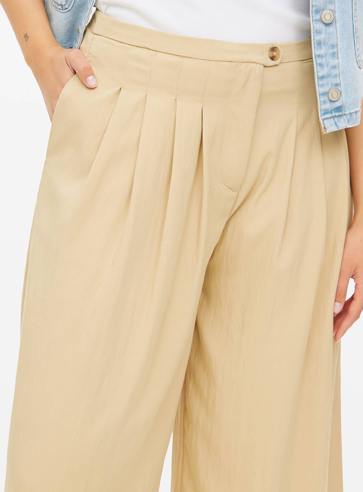 Stone Pleated Wide Leg Culottes 22 - Image 3