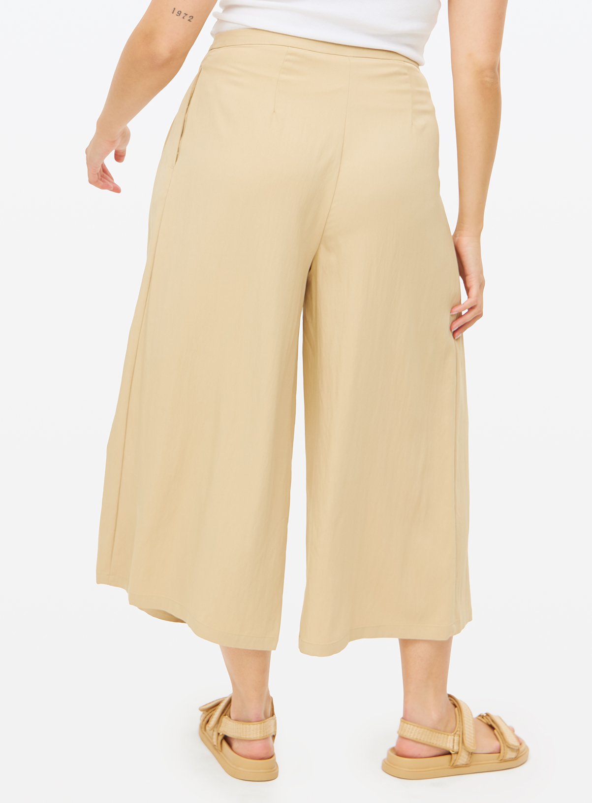 Stone Pleated Wide Leg Culottes 22 - Image 4 thumbnail